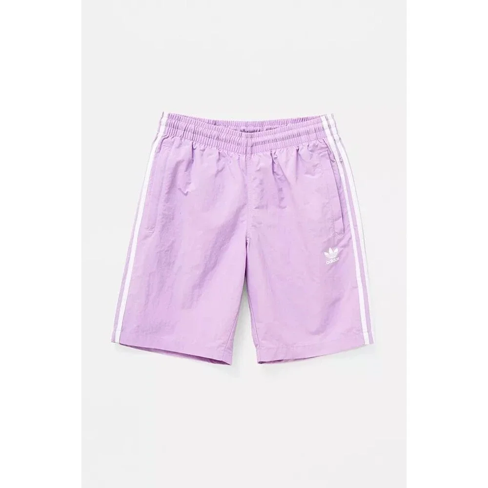 adidas Originals 3-Stripe Swim Shorts / Sprinter Shorts Light Purple/Pink Large